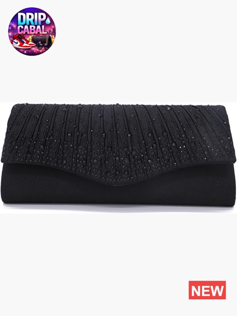 Rhinestone Envelope Clutch Evening Bag Wedding Bridal Minimalist Handbag